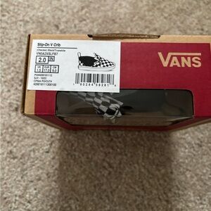 Vans Checkered Slip-On Crib Shoes never worn